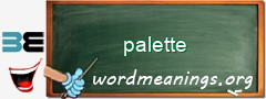 WordMeaning blackboard for palette